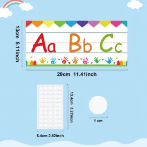 Letter & Number Learning Flash Cards Kindergarten Bulletin Board Strips Set Classroom Decorations Learning Poster Teaching Aids