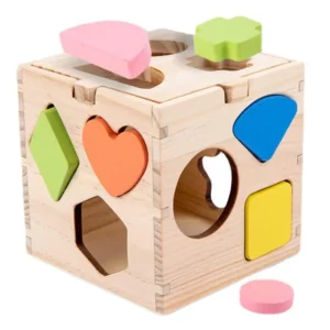 Shape Sorter Toy Stacking And Sorting Wooden Educational Toys Sorting Activity Cube Gifts For Toddlers Learning Fine Motor