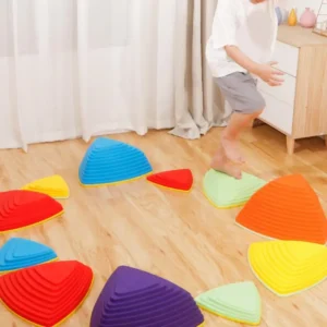 Stepping Stones For Kids Non-Slip Balance River Stones Sensory Toy 5pcs Obstacle Courses Play Indoor Outdoor Fun And Educational