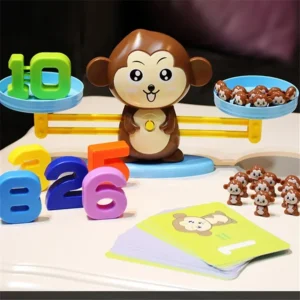 Cartoon Monkey Balance Math Toy Baby Montessori Educational Games Number Toy Educational Learning Animal Toys Teaching Material