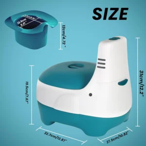 Potty Training Toilet, Training Seat with Realistic Flush Sound, Portable Toilet for Kids – Easy to Clean Potty Seat