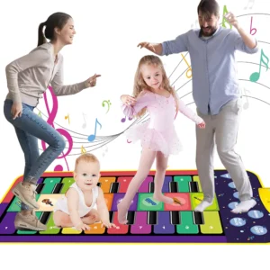 Piano Mat for Kids 4 Styles Floor Keyboard Dance Mat Play Music Carpet Music Instrument Toys Gift for Girl Boy Toddlers Baby