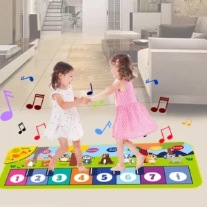 Piano Mat for Kids 80*30cm Toddlers Floor Keyboard Dance Mat Play Musical Carpet Music Instrument Toys Toddlers Girl Boy Gift