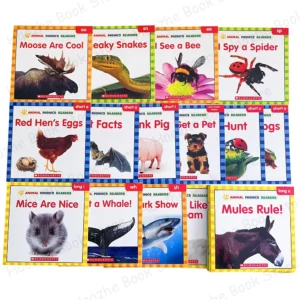 Animal Phonics Readers Parent Pack: 24 Easy Nonfiction Books That Teach Key Phonics Skills English Learning Material Montessori