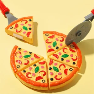 Kids Pizza Cutting Toy Simulation Plastic Pizza Dinette Child Toy Kitchen Pretend Play Food Cooking Kitchen Toys for Girls Kids