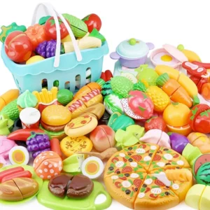 Kitchen Play House Toy Set Simulation Plastic Classic Fruit Vegetable Food Cutting Game Educational Kids Montessori Learning Toy