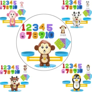 Montessori Math Toy Monkey Balance Baby Montessori Educational Games Number Toy Educational Learning Toys Teaching Material