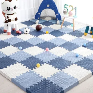 16pcs Non-Toxic Baby Play Mat, Interlocking Soft Foam Floor Mats for Kids’ Play Area and Baby Floor Exercise Non-Slip Design