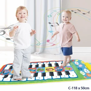 Piano Mat for Kids 4 Styles Floor Keyboard Dance Mat Play Music Carpet Music Instrument Toys Gift for Girl Boy Toddlers Baby