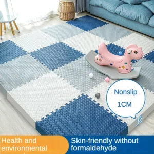 16pcs Non-Toxic Baby Play Mat, Interlocking Soft Foam Floor Mats for Kids’ Play Area and Baby Floor Exercise Non-Slip Design