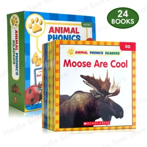 Animal Phonics Readers Parent Pack: 24 Easy Nonfiction Books That Teach Key Phonics Skills English Learning Material Montessori